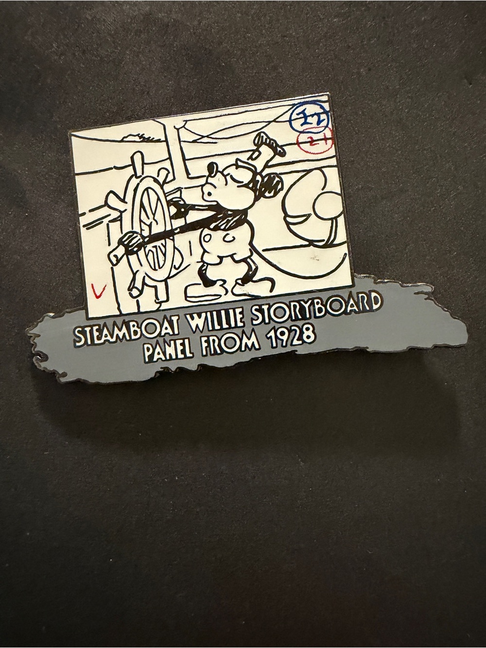 Walt Disney Steamboat Willie Storyboard Panel LE 1928 100 Years Of Magic Pin